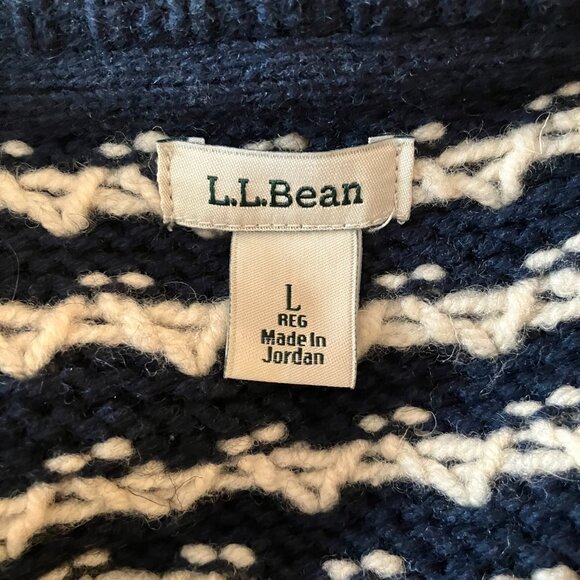 Bean's Large Classic Ragg Wool Sweater, Crewneck Bird's-Eye - Picture 6 of 8